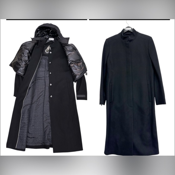 NWT MOOSE KNUCKLES Ranelagh Convertible Puffer Hooded Shell & Wool Coat Sz L - Picture 6 of 16